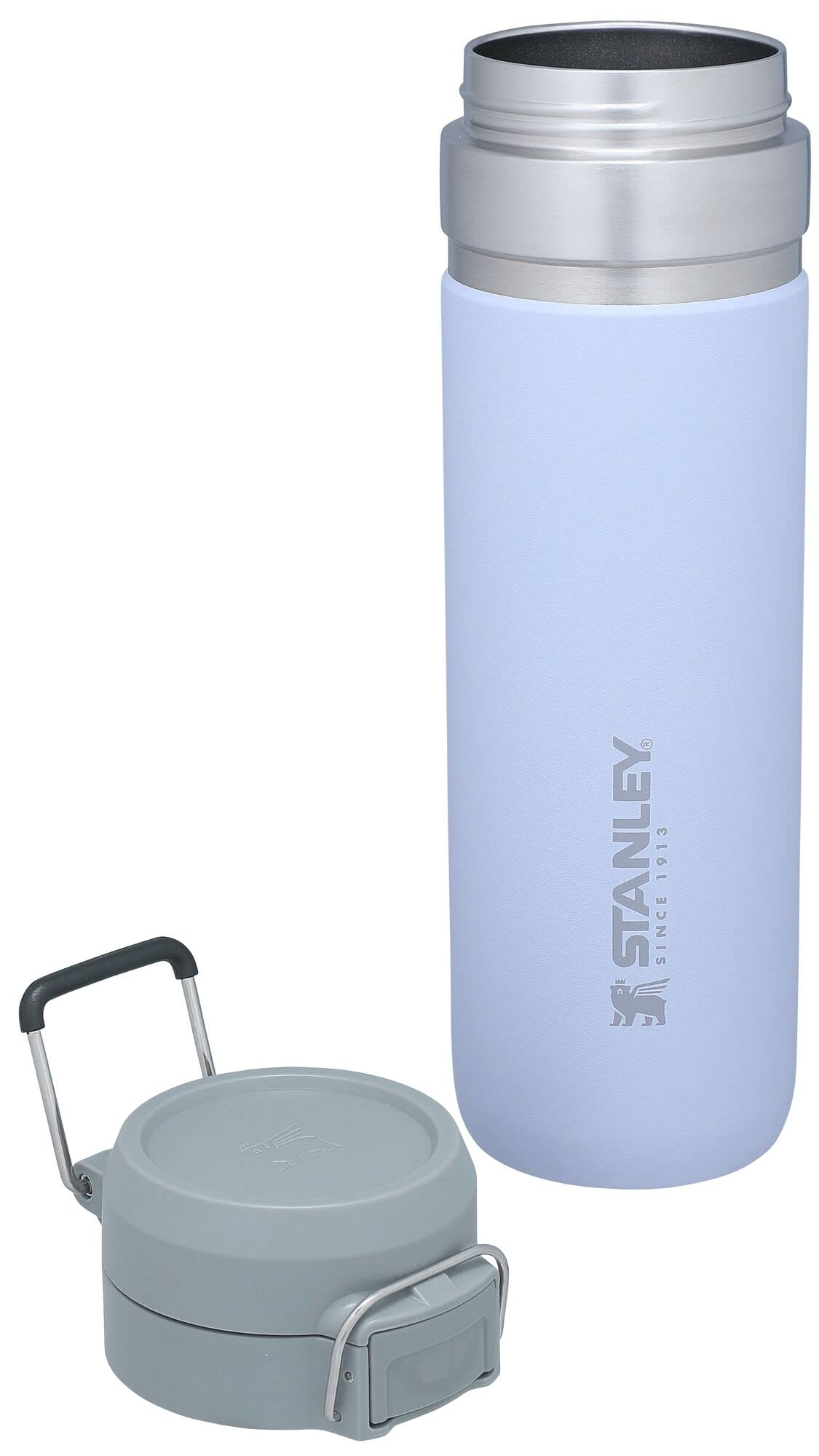 Stanley Quick Flip GO Water Bottle 24 oz | Push Button Lid | Leakproof and Packable for Travel and Sports | Insulated Stainless Steel | BPA-Free | Lilac