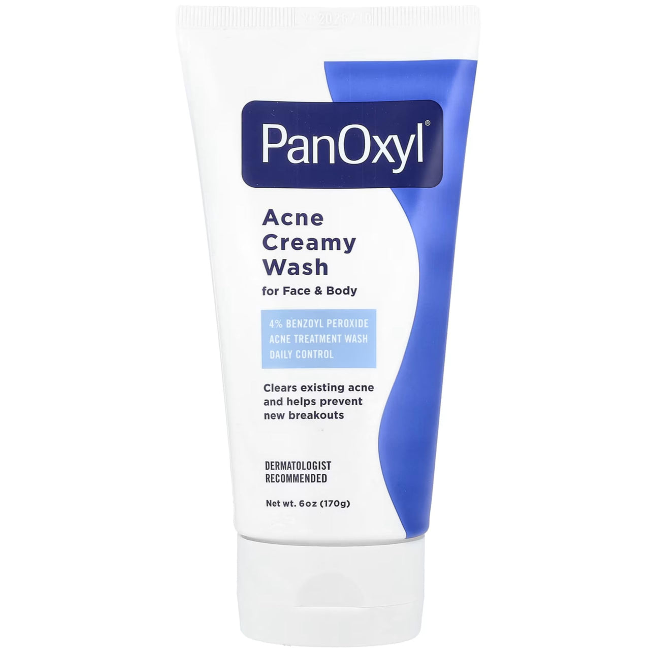 PanOxyl 4 Acne Creamy Wash, 4% Benzoyl Peroxide 6 oz (Pack of 12)