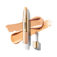 Thumbnail for ICONIC LONDON Radiant Concealer & Brightening Duo | Creamy Liquid + Brightening Crayon Dual Ended Concealer, Cruelty Free, Vegan Makeup (Warm Light) 0.08 oz