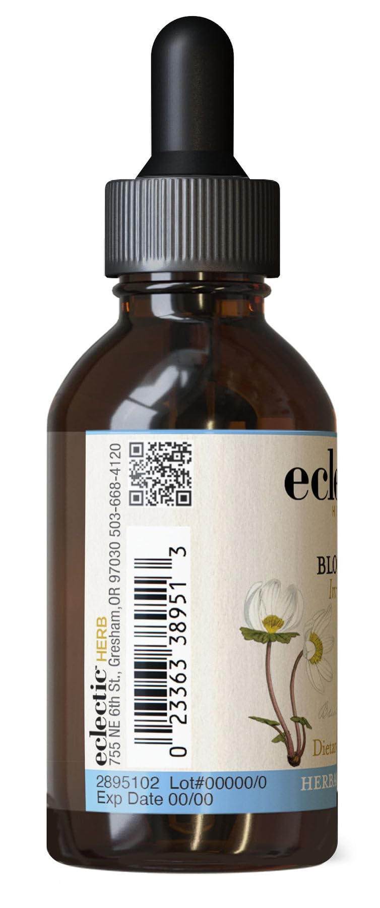 Eclectic Herb Wildcrafted Non-GMO Bloodroot | US Grown, Gluten Free, Soy Free, 100% Kosher | 2 fl oz (60 ml)