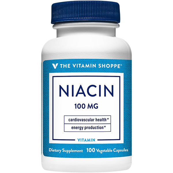 Image 1 of The Vitamin Shoppe Niacin Supports Cardiovascular Health Energy Production (100 Vegetable Capsules)