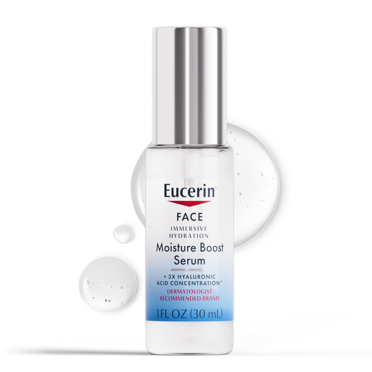 Eucerin Face Immersive Hydration Moisture Boost Face Serum, Skin Care Gifts for Mom, Ultra-Lightweight Hyaluronic Acid Serum Smooths Fine Lines and Wrinkles, 1 Fl Oz Bottle