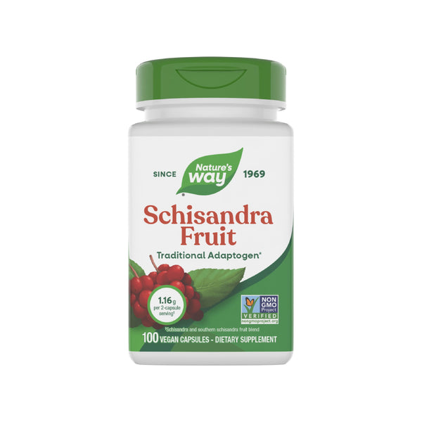 Nature's Way Schizandra Capsules, Fruit, 100 Count