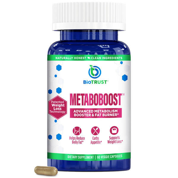 Image 1 of BioTrust MetaboBoost Weight Loss Supplement - Appetite Suppressant | Calorie Fat Burner | Metabolism Booster - Clinically-Studied Diet Pills with Berberine for Holistic WeightLoss Support- 60 Capsules