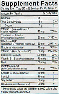 Thumbnail for Nature's Answer Liquid Vitamin B-Complex Supports Healthy Energy Levels | Promotes Healthy Nerve Function | All-Natural Tangerine Flavor | Gluten-Free & Benzoate-Free 8oz