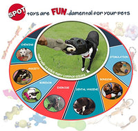 Thumbnail for SPOT Dura-Fused Leather Bone Tug Dog Toy – Durable Real Leather & Jute Chew Toy with Double Rope Handles & Squeaker, For Moderate Chewers, 18in