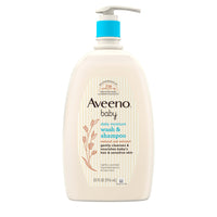 Thumbnail for Aveeno Baby Daily Moisture Body Wash & Shampoo with Oat Extract, Hypoallergenic, Tear-Free, No Added Parabens, pH-Balanced Formula For Sensitive Hair & Skin, Baby Essentials, 33 fl oz