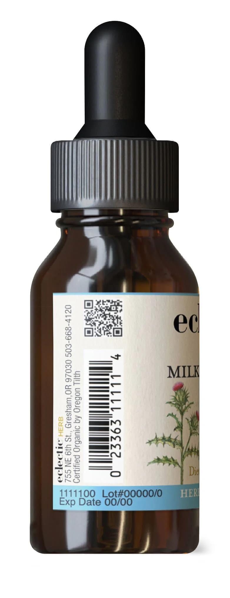 Eclectic Herb - Organic Milk Thistle Liquid Extract (Silybum marianum) | Liver Support & Detox | Herbal Tincture | Vegan, Non-GMO, Gluten Free (1 fl oz | 30 ml)