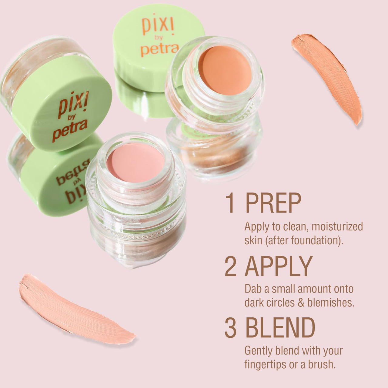 Pixi Beauty Correction Concentrate - Brightening Peach, Under Eye Colour Corrector, Illuminating Concealer, 0.1 Fl Oz