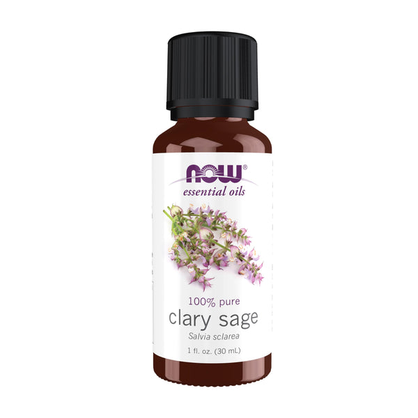 NOW Essential Oils, Clary Sage Oil, Focusing Aromatherapy Scent, Steam Distilled, 100% Pure, Vegan, Child Resistant Cap, 1-Ounce
