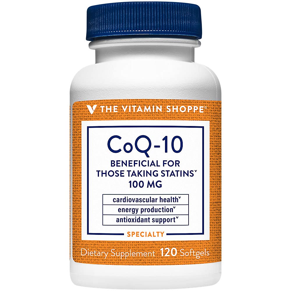 The Vitamin Shoppe CoQ-10 100mg Beneficial for Those Taking (120 Softgels)