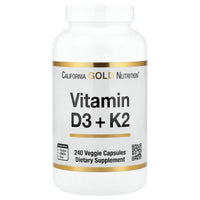 Thumbnail for Lake Avenue Nutrition, Vitamin D3 + K2, 240 Veggie Capsules