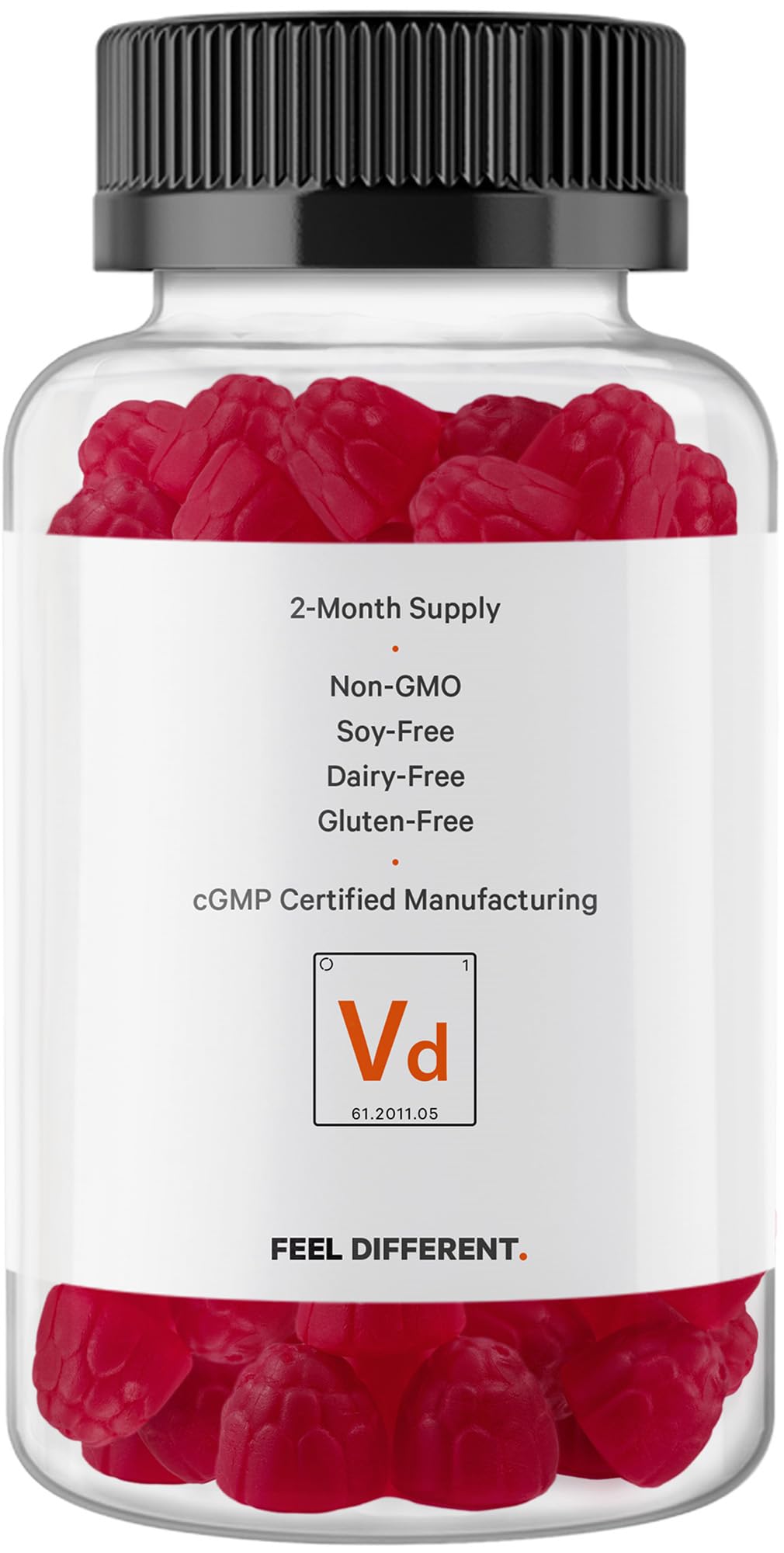 Codeage Vitamin D3 Gummy Vitamins, Vitamin D3 5000 IU Gummies Cholecalciferol 125 mcg, Soft Pectin-Based, Animal Gelatin-Free Gummy, Gummies Vitamins, Tasty Strawberry, Non-GMO - 2-Pack