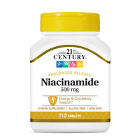 Thumbnail for 21st Century Niacinamide 500 mg Prolonged Release Tablets, 110 Count