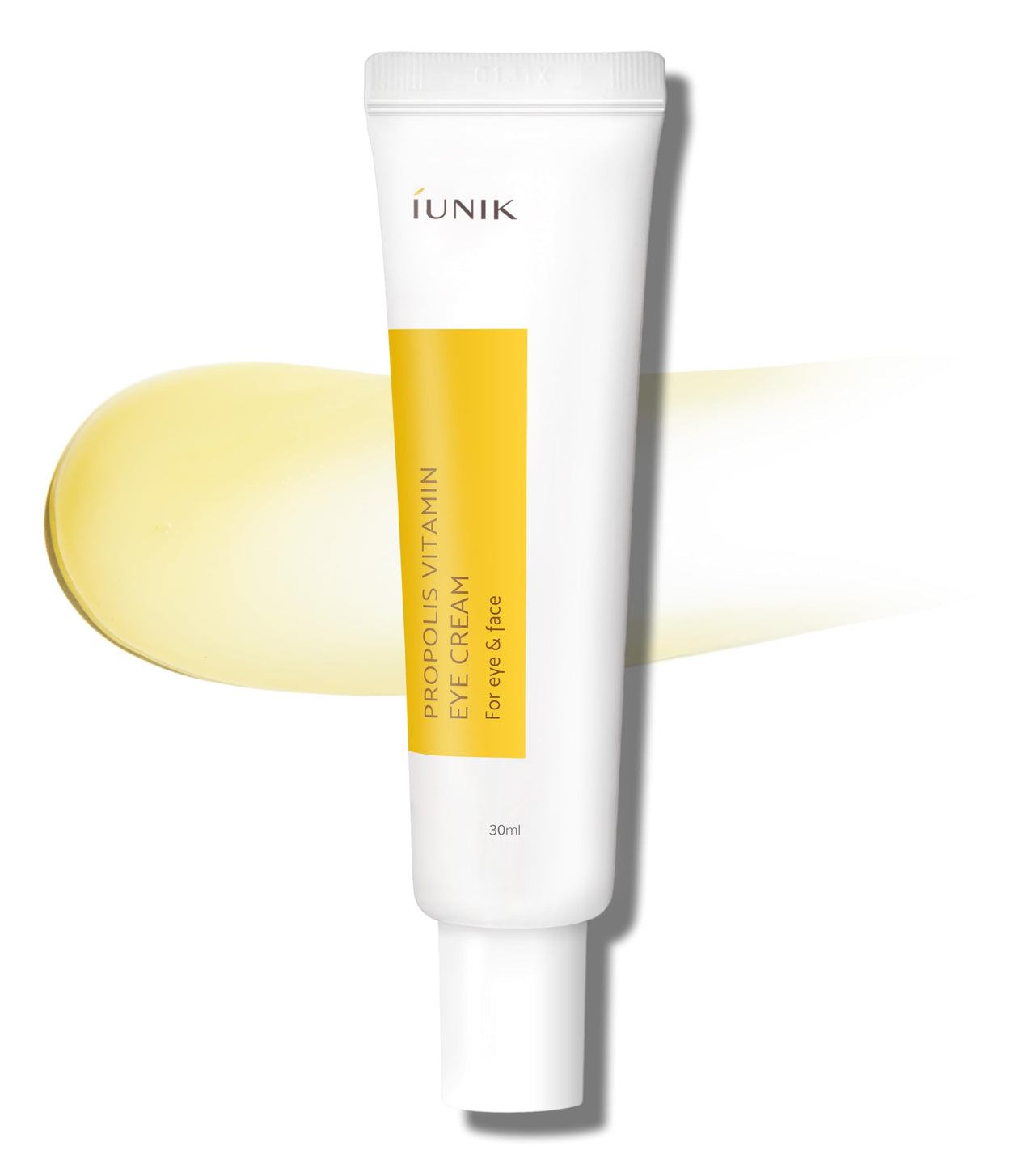 IUNIK Propolis Vitamin C Face & Eye Cream with Vegetable Oil, 1.01 Fl Oz Dullness Dark Circles Puffiness Smooths Under Eyes 24 Hour Hydration For Sensitive Oily Acne-prone skin VEGAN