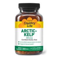 Thumbnail for Country Life Arctic-Kelp – Natural Iodine Supplement for Thyroid and Immune Support – Vegan, Gluten-Free, 225 mcg – Ideal for Thyroid Health, Hypothyroidism, and Adrenal Support, 300 Tablets