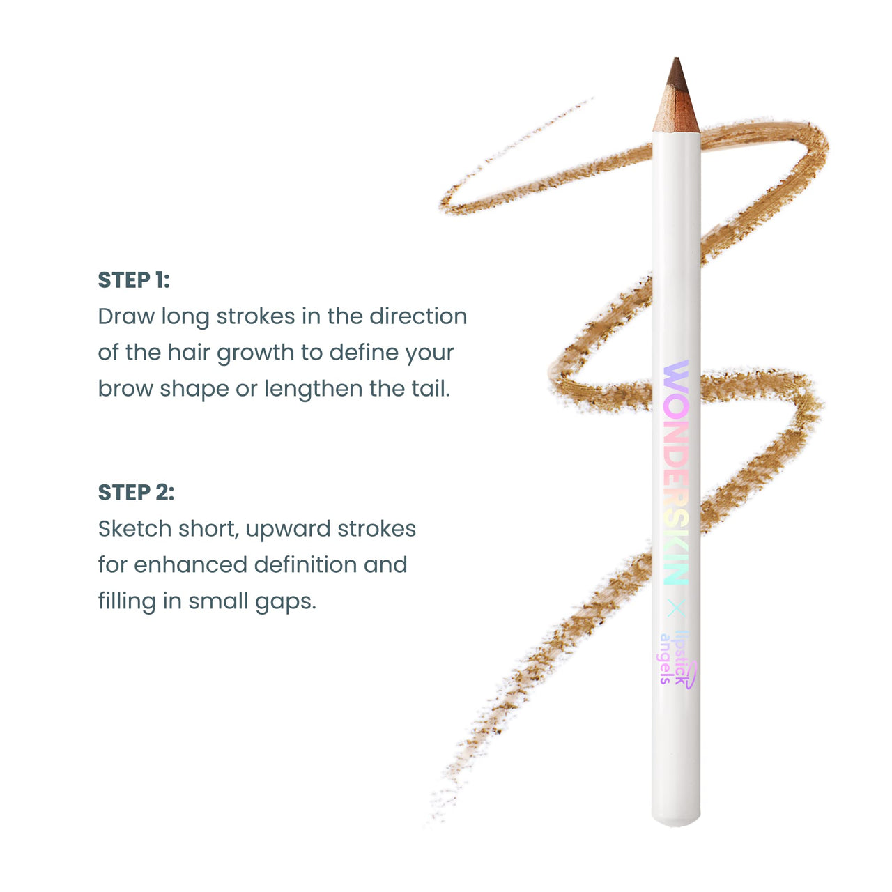 WONDERSKIN Eyebrow Pencil - Sharpenable Brow Pencil For Natural Looking Brows, Brown Eye Makeup, Long Lasting Eyebrow Pomade (Blonde)