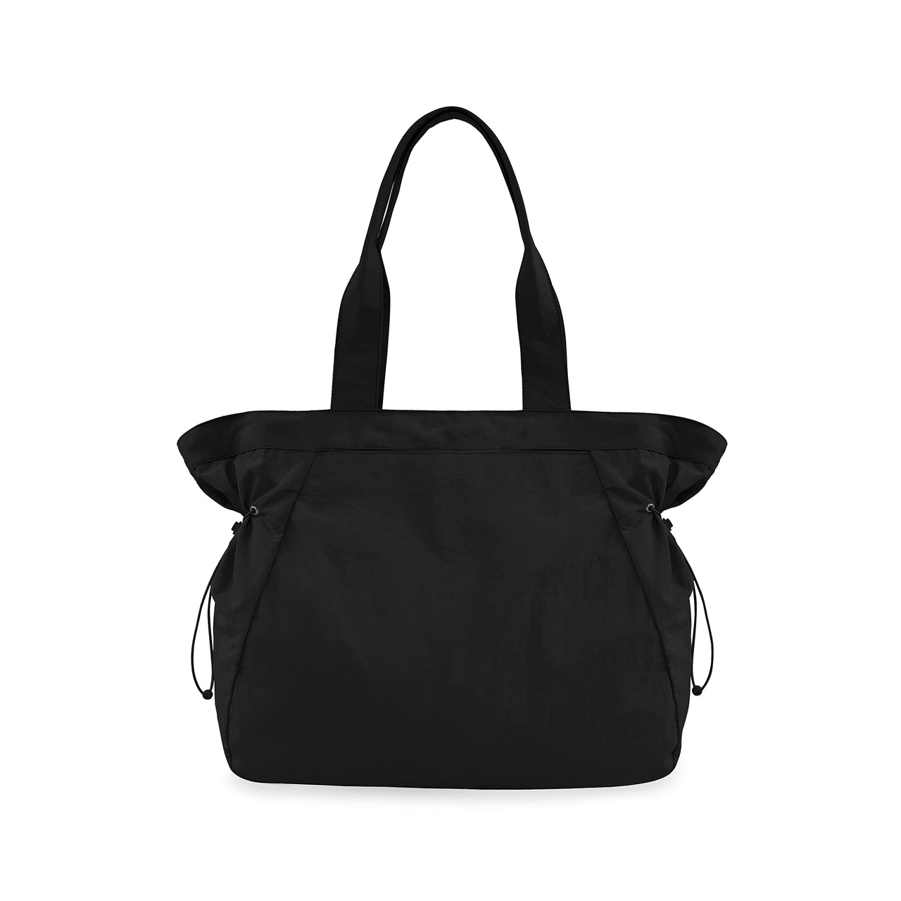 ODODOS 18L Side-Cinch Shopper Bags Lightweight Shoulder Bag Tote Handbag for Shopping Workout Beach Travel, Black