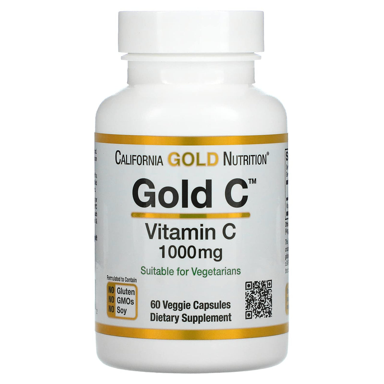 California Gold Nutrition Gold C USP Grade Vitamin C Supplement - Immune Support & Seasonal Wellness - Vegetarian Friendly - Gluten Free, Non-GMO - 1000 mg - 60 Veggie Capsules, 3 Pack