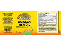 Thumbnail for Nature's Blend Omega-3 1000mg - 90 Softgels, Pack of 2