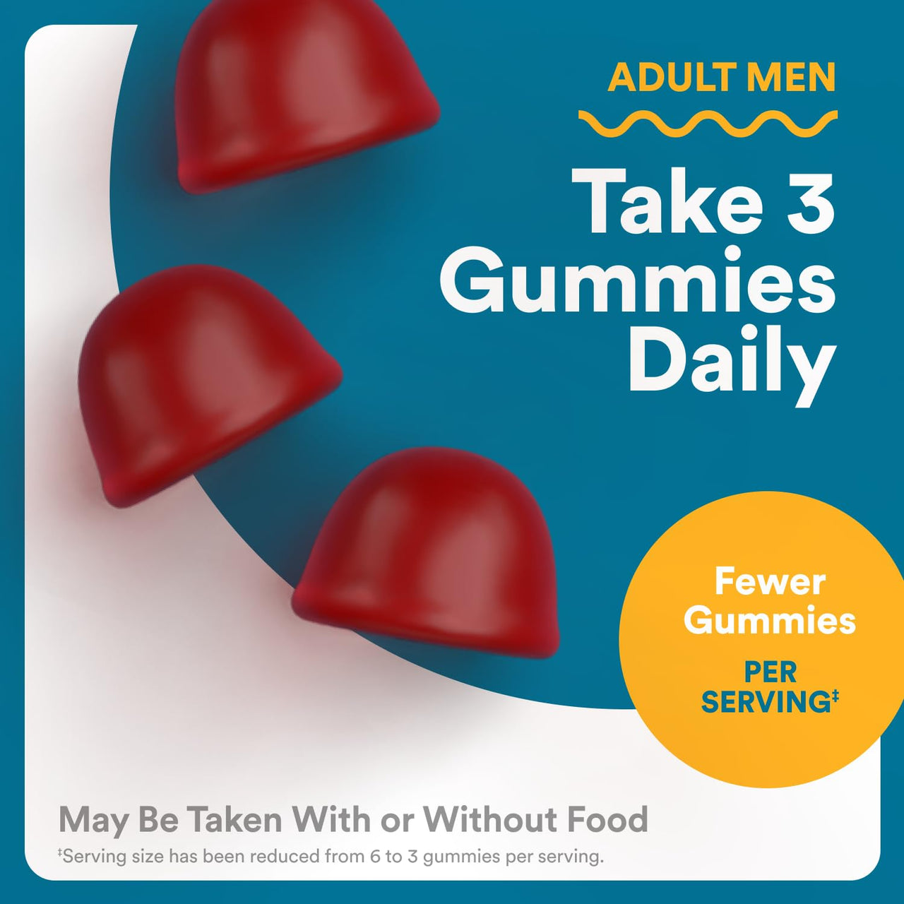 SmartyPants Men's Multivitamin Gummies, Omega 3 (DHA/EPA), Methylfolate, Vitamin D3, C, Vitamin B12, B6, Vitamin A, K, Zinc & Selenium, Gluten Free, 90 Count (30 Day Supply)