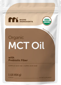 Thumbnail for Micro Ingredients Organic MCT Oil Powder with Prebiotic Fiber,1 Pound (16 Ounce) | C8 MCT Oil for Coffee Creamer | No GMOs, Keto Diet, Vegan