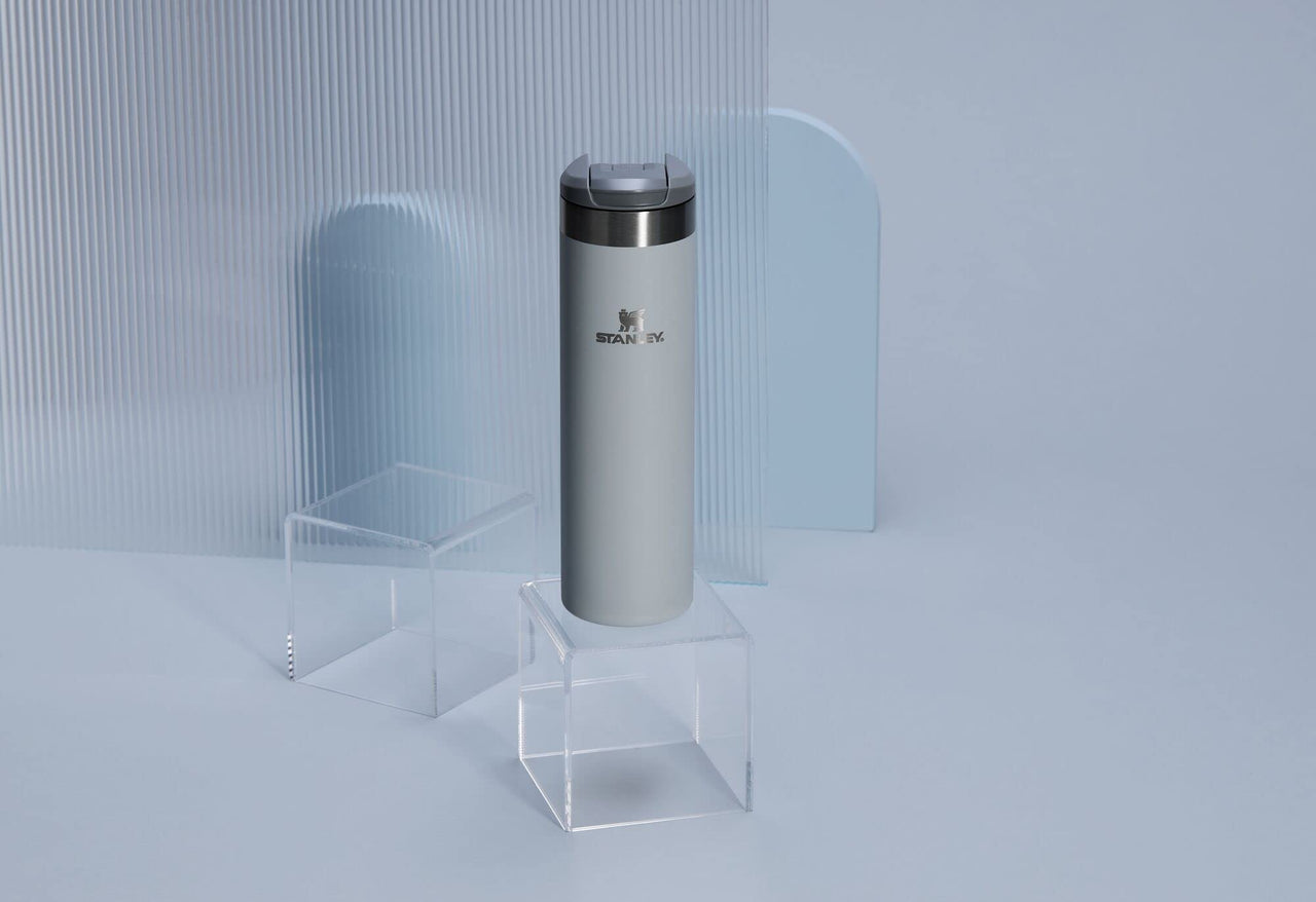 Stanley AeroLight Transit Bottle 20 oz | Locking Drink Through Lid | Leak Resistant Water Bottle or Coffee Travel Mug | Lightweight Insulated Stainless Steel | BPA-Free | Fog Glimmer