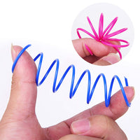Thumbnail for Andiker Interactive Cat Spiral Creative Spring Toy to Kill Time and Keep Fit, Sturdy and Heavy Plastic for Swatting, Biting, Hunting Kitten Toys, Colorful, 12 pcs