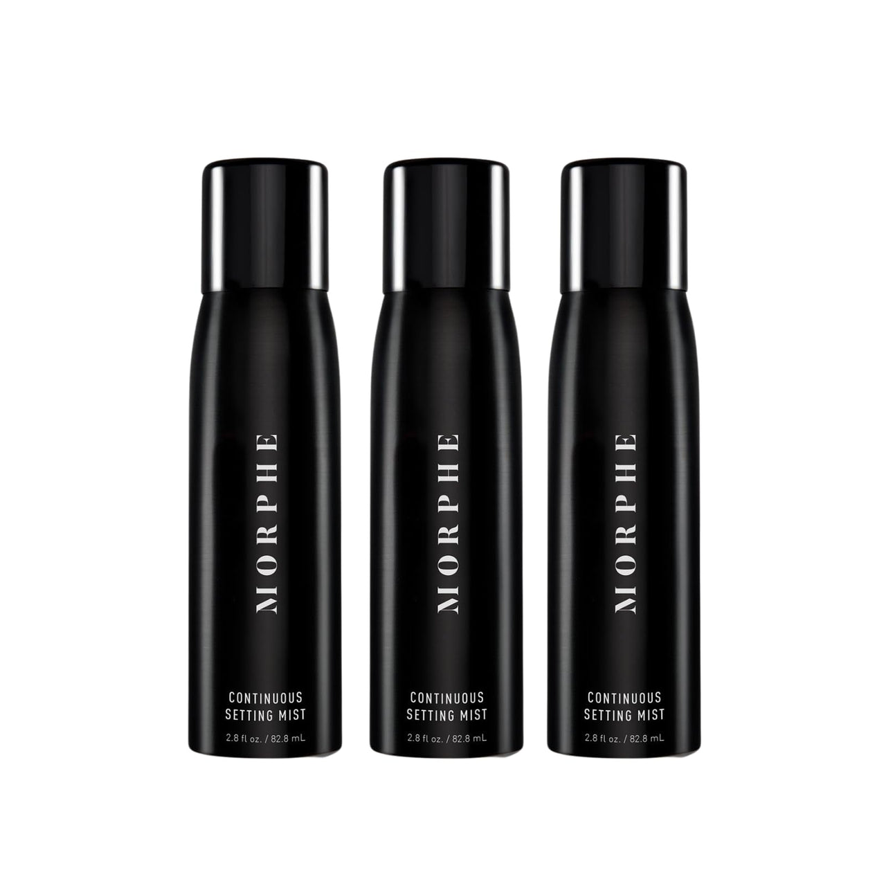 Morphe Continuous Setting Mist - Micro-Fine Setting Spray for Makeup with a Natural Finish - Helps Makeup Resist Caking or Fading & Increases Wear of Foundation (3 Count, 2.8 fl oz)