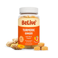 Thumbnail for BeLive Turmeric Gummies - Curcumin with Black Pepper & Ginger Extract - 500 mg of Turmeric and Ginger Supplement for Immune Support, Healthy Skin, and Mobility - Tropical Flavor | 60 Count