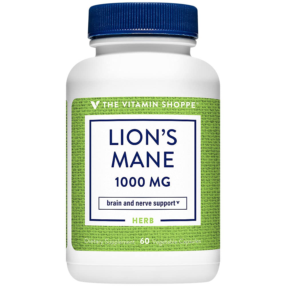 The Vitamin Shoppe Lion's Mane Nootropic Mushroom Formula for (60 Vegetable Capsules)