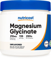 Thumbnail for Nutricost Magnesium Glycinate Powder (250 Grams) (Unflavored)