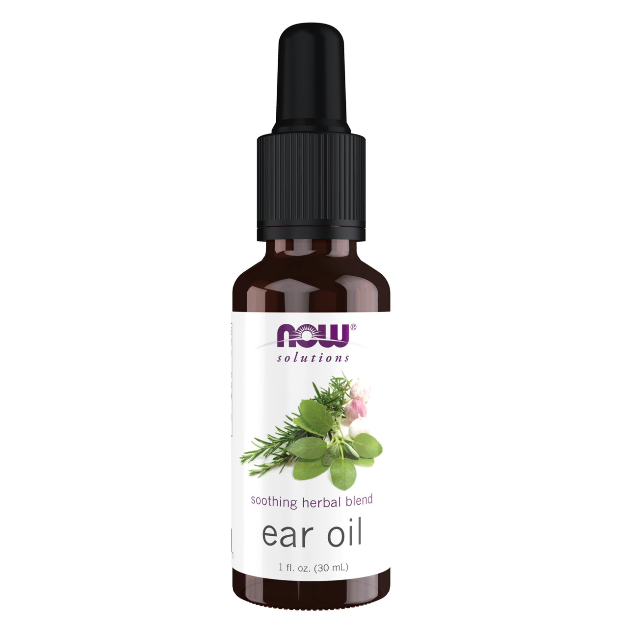 NOW Foods Solutions, Ear Oil, Soothing Herbal Blend, Great on Mild Discomfort or Irritation, 1-Ounce