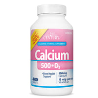 Thumbnail for 21st Century Vitamins Calcium 500 Plus Extra D Caplets, 400 Count