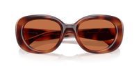 Thumbnail for COACH Sunglasses HC 8391 U 577473 Caramel Tortoise/Brown Solid Polyamide Stand