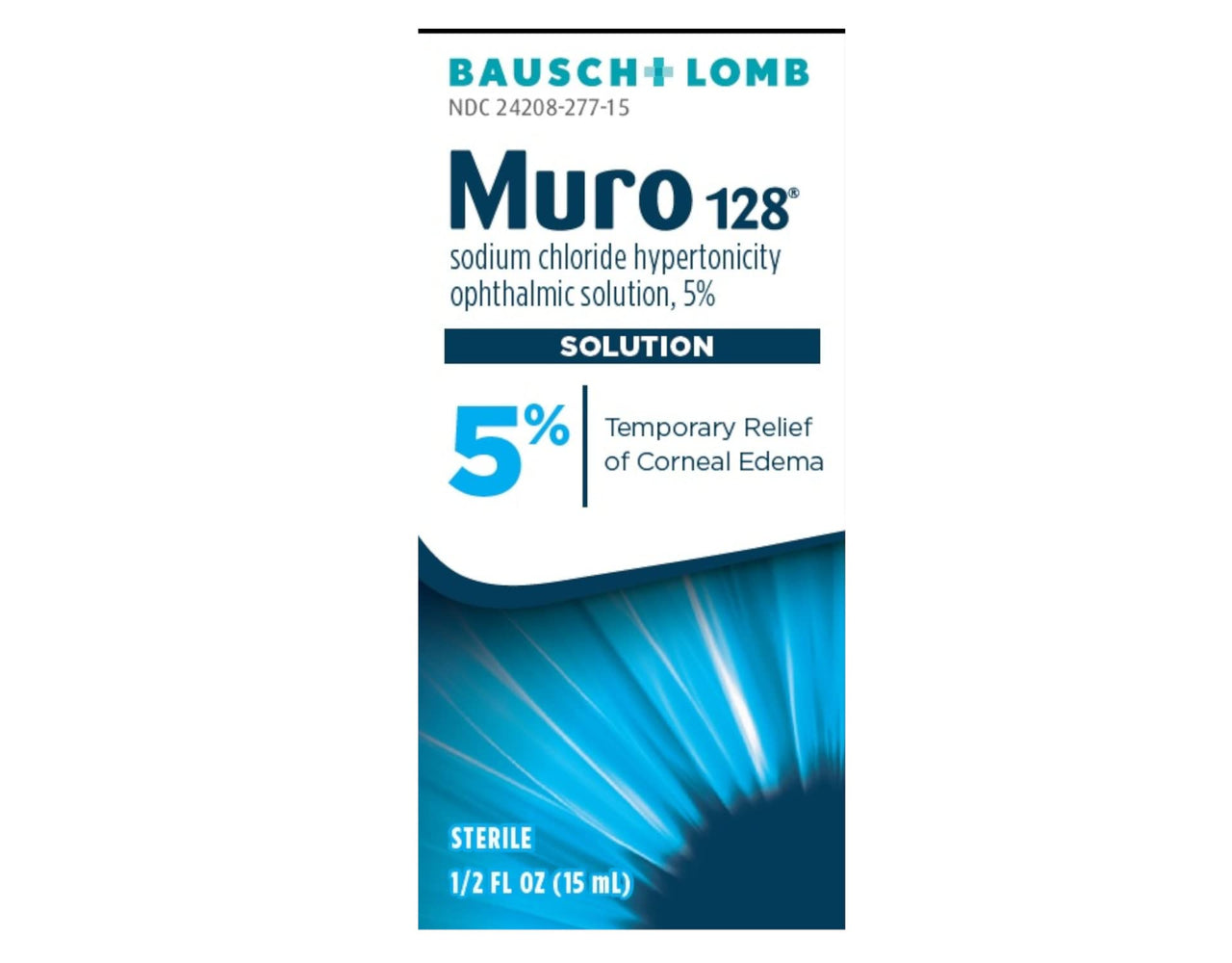 Bausch & Lomb Muro 128 Solution 5% 15 mL (Pack of 2)