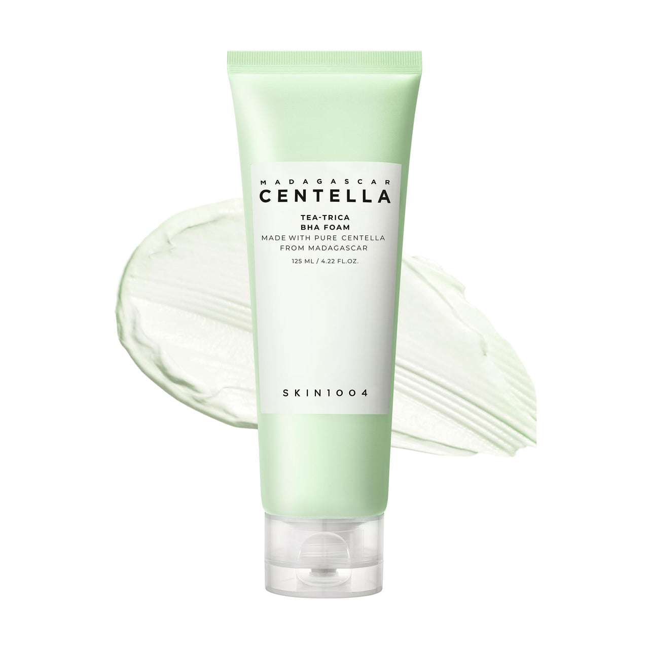 SKIN1004 Tea-Trica BHA Foam, Makeup Remover with Centella Asiatica & Tea Tree, Korean Face Cleanser for Oil & Sebum Control, Cleansing Foam for Clearing Impurities, Korean Skin Care, 4.22 fl.oz /125ml
