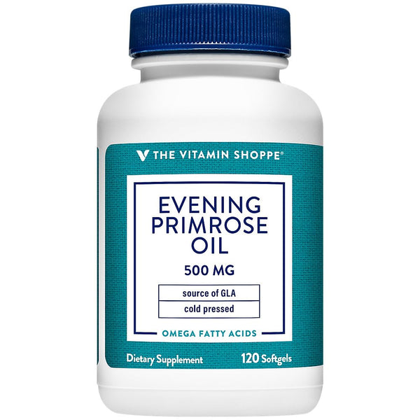 Image 1 of The Vitamin Shoppe Evening Primrose Oil 500mg - GLA Omega-6 | Women's Hormonal Balance | 120 Softgels | Cold-Pressed