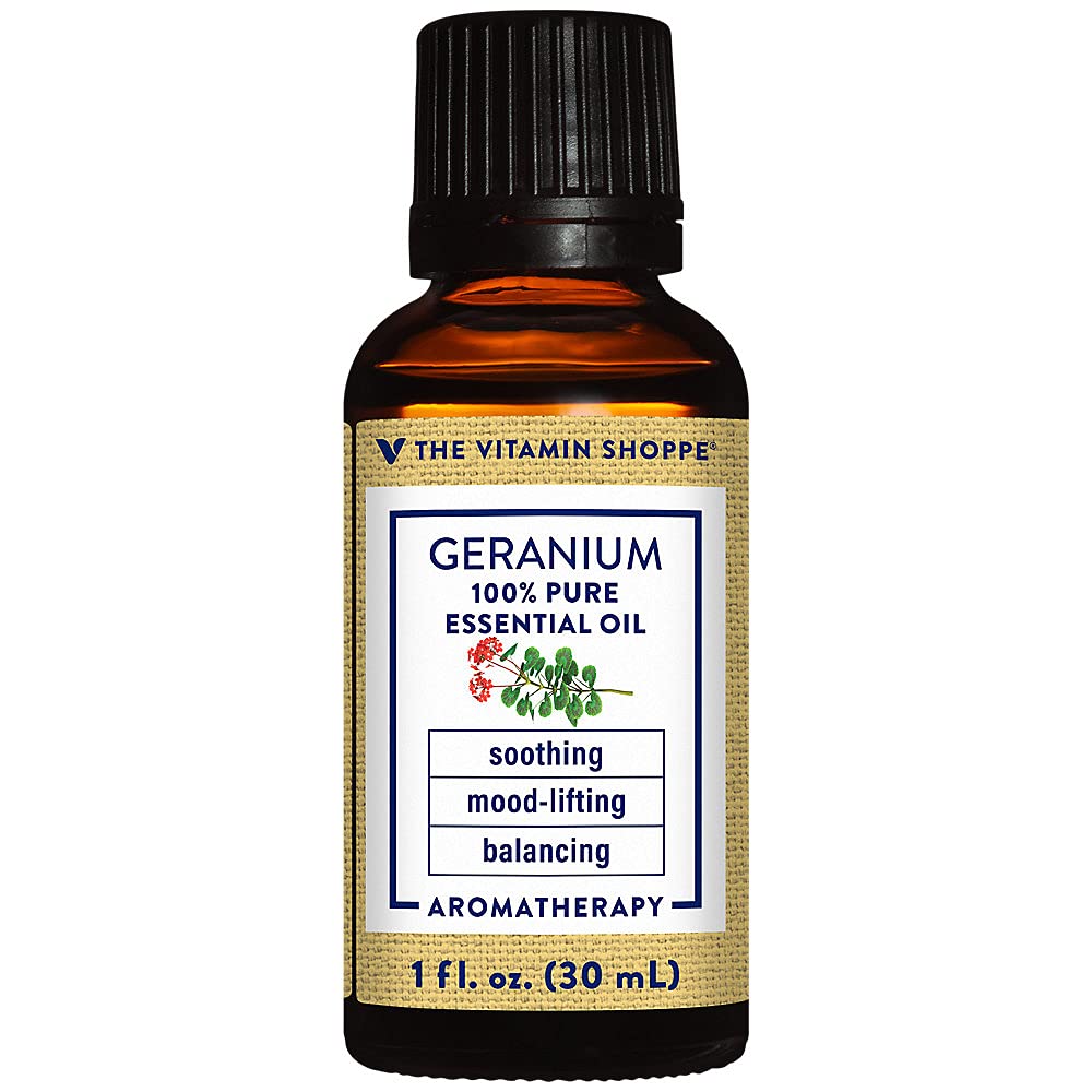 Geranium - 100% Pure Essential Oil - Soothing, Mood-Lifting, & Balancing Aromatherapy (1 fl. oz.)