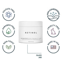 Thumbnail for Retinoid Cream - 4.25% Retinol Night Moisturizer for Face & Neck with Collagen, Peptides & Hyaluronic Acid - Anti Aging Wrinkle Cream, Improves Skin Tone & Texture, 3.4 oz