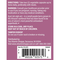 Thumbnail for The Vitamin Shoppe Acai Extract, A Powerful Antioxidant Superfood for Cellular Health (120 Veggie Capsules)