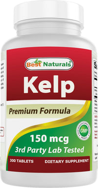 Thumbnail for Best Naturals Kelp Supplement 150 Mcg Tablet, 300 Count