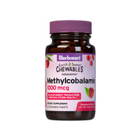 Thumbnail for Bluebonnet EarthSweet Methylcobalamin 1,000 mcg Active Coenzyme Form of Vitamin B12 Supports Energy Boost & Metabolism - Vegan, Gluten-Free - Raspberry Flavor - 60 Chewable Tablets