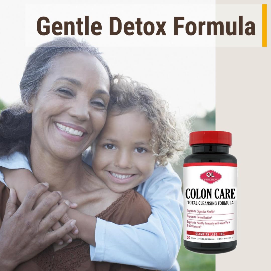 Olympian Labs Colon Care, 60 Veggie Capsules, Digestive Health, Detoxification, Healthy Immune System, 30 Servings