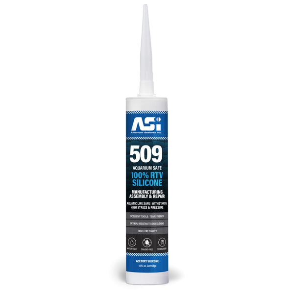 ASI Black Aquarium Silicone Sealant- 10.2 Oz Cartridge