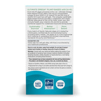 Thumbnail for Nordic Naturals Ultimate Omega Plant Based Vitamin with Vitamin D3+K2-60 Vegetarian Soft Gels - 1210 mg Omega-3s Plus 2000 IU D3 and 90 mcg K2 - Promotes Brain Health - Non GMO - 30 Servings