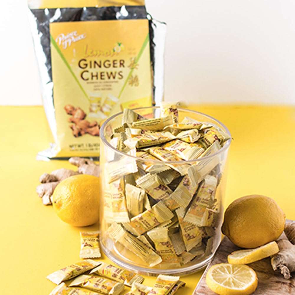 Prince of Peace Ginger Chews With Lemon, 1 lb. â€“ Candied Natural Candy