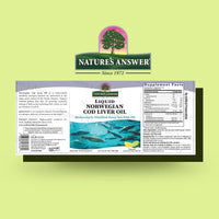 Thumbnail for Nature's Answer Cod Liver Oil Liquid Supplement, 16-Fluid Ounces | Promotes a Healthy Heart & Brain | Cognitive and Cardiovascular Support | Great Tasting (Pack of 1)