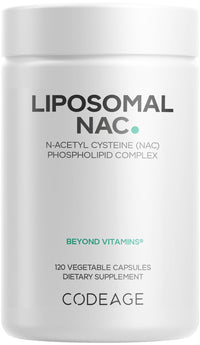 Thumbnail for Codeage Liposomal NAC Supplement - N-Acetyl L-Cysteine Amino Acid - 2 Month Supply - Free-Form NAC - Phospholipid Complex - Vegan, Non-GMO, Gluten-Free, Dairy-Free - 120 Capsules