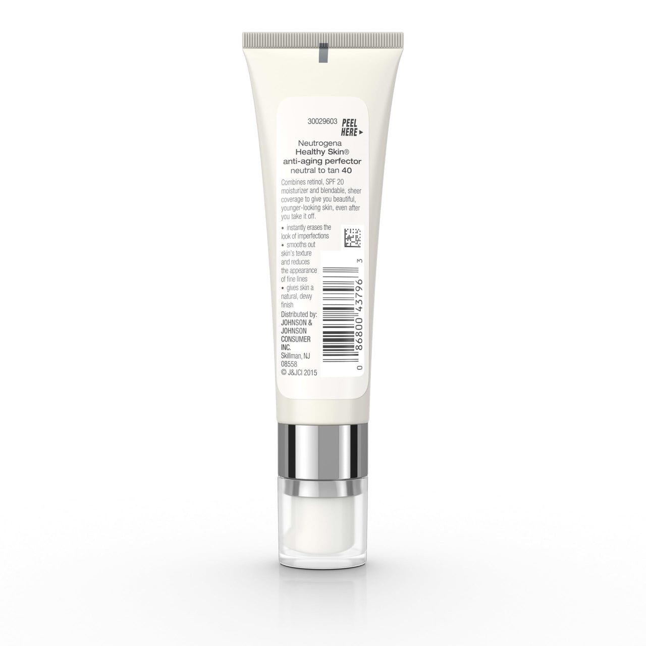 Neutrogena Healthy Skin Anti-Aging Perfector - with Retinol, Tinted Moisturizer with SPF 20 & Sheer Coverage that Smooths Skin Texture & Reduces the Look of Fine Lines, Natural to Tan (40), 1oz (30mL)